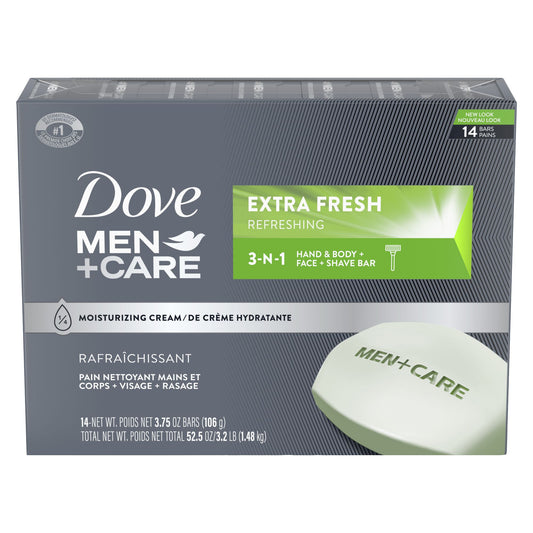 Dove Men + Care Extra Fresh Bar Soap, 14 ct.