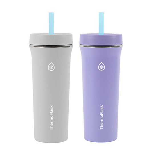 Thermoflask 32 oz. Tumbler, 2 pk. - Cloudgrey/Periwinkle