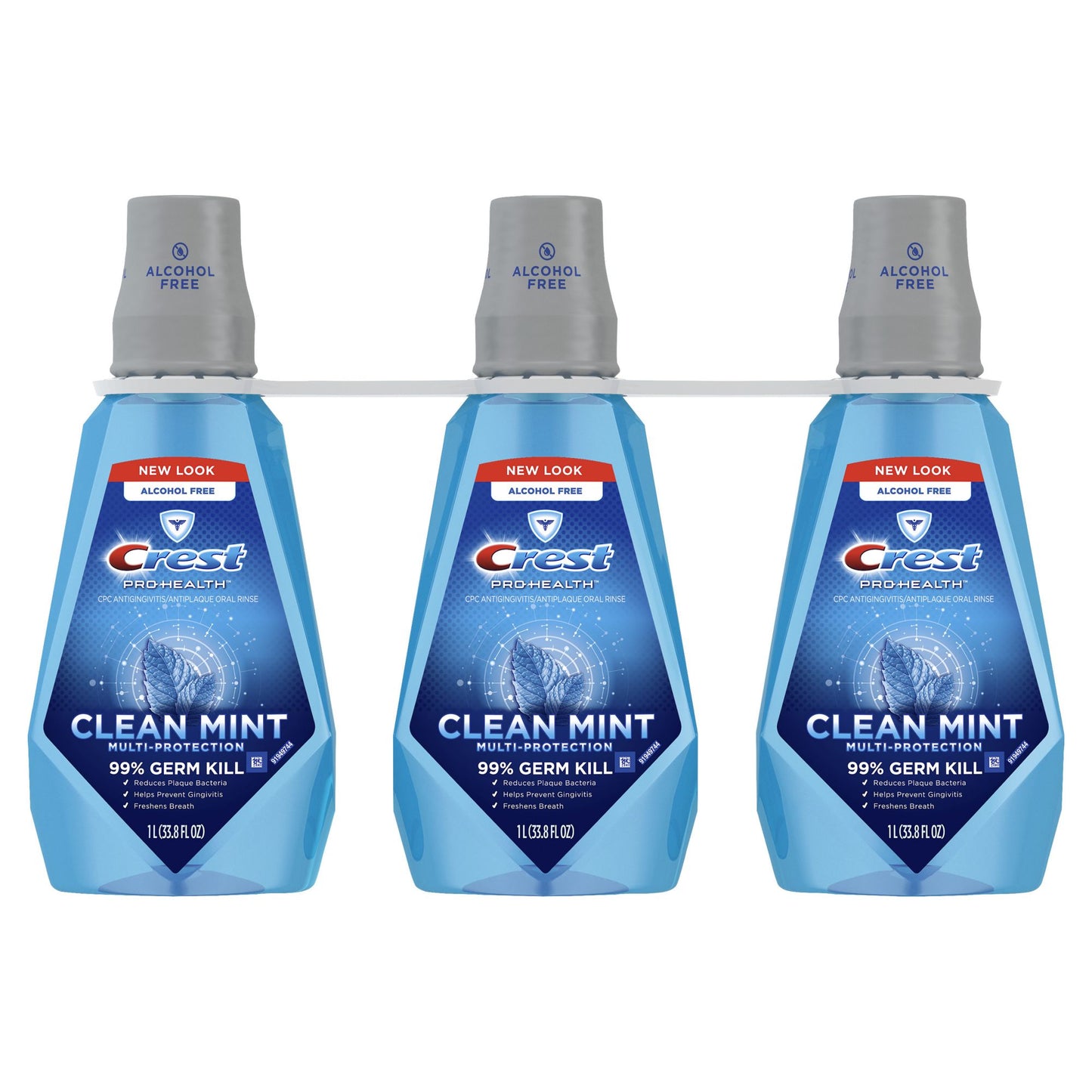 Crest Pro-Health Multi-Protection Clean Mint Mouthwash, 3 Pk./1L