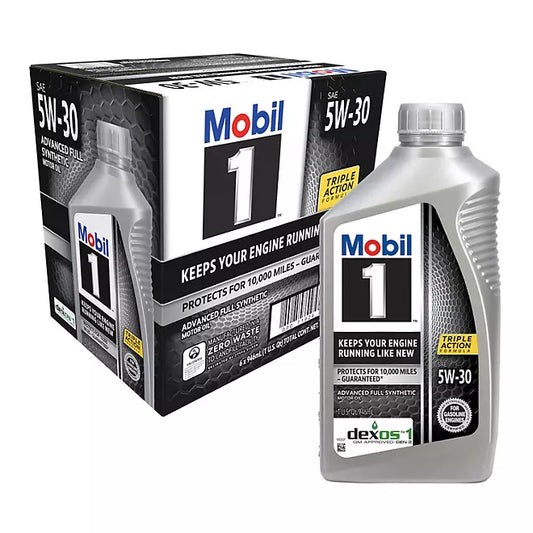 Mobil 1 5W-30 Motor Oil (6 pack, 1-quart bottles)