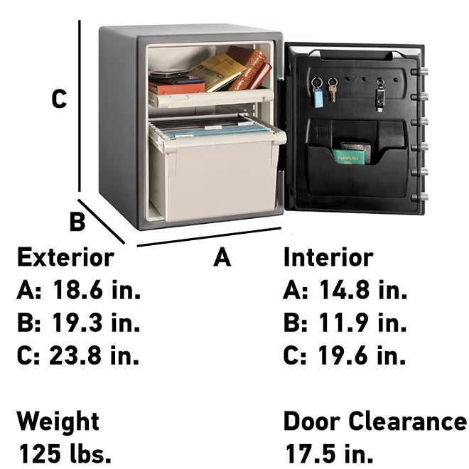 SentrySafe SFW205GPC Fire Resistant Waterproof Safe with Digital Keypad, 2.0 cu ft